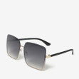 Сонцезахисні окуляри жіночі InBag Sunglasses SM0089-HL259 Gradient Black Gold з чохлом 2