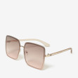Сонцезахисні окуляри жіночі InBag Sunglasses SM0089-HL259 Gradient Brown Gold з чохлом 2