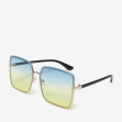 Сонцезахисні окуляри жіночі InBag Sunglasses SM0089-HL259 Gradient Blue-Yellow Gold з чохлом 2