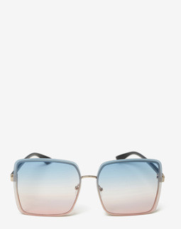 Сонцезахисні окуляри жіночі InBag Sunglasses SM0089-HL259 Gradient Blue Powder Gold з чохлом