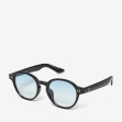 Сонцезахисні окуляри жіночі InBag Sunglasses E8073-2 Gradient Blue Black Round з чохлом 2