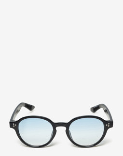 Сонцезахисні окуляри жіночі InBag Sunglasses E8073-2 Gradient Blue Black Round з чохлом