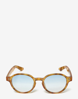 Сонцезахисні окуляри жіночі InBag Sunglasses E8073-2 Gradient Blue Brown Round з чохлом