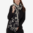 Шарф жіночий Regina Notte sc2908 Black and Beige 3