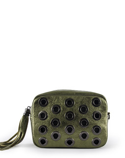 Сумка через плечо (кросс-боди) маленькая Regina Notte Green metallic