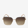 Сонцезахисні окуляри жіночі InBag Sunglasses LS1063 Gradient Dark Brown Gray-Gold з чохлом 1