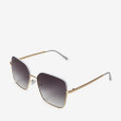 Сонцезахисні окуляри жіночі InBag Sunglasses LS1063 Gradient Dark Gray White-Gold з чохлом 2