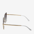 Сонцезахисні окуляри жіночі InBag Sunglasses LS1063 Gradient Dark Gray White-Gold з чохлом 3