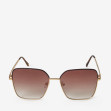 Сонцезахисні окуляри жіночі InBag Sunglasses LS1063 Gradient Brown Brown-Gold з чохлом 1