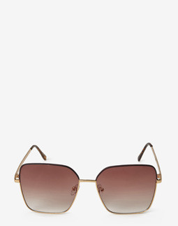 Сонцезахисні окуляри жіночі InBag Sunglasses LS1063 Gradient Brown Brown-Gold з чохлом