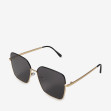 Сонцезахисні окуляри жіночі InBag Sunglasses LS1063 Black Black-Gold з чохлом 1