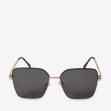 Сонцезахисні окуляри жіночі InBag Sunglasses LS1063 Black Black-Gold з чохлом 3