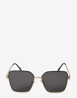 Сонцезахисні окуляри жіночі InBag Sunglasses LS1063 Black Black-Gold з чохлом