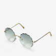 Сонцезахисні окуляри жіночі InBag Sunglasses LS8061 Gradient Green Gold з чохлом 2