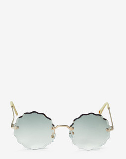 Сонцезахисні окуляри жіночі InBag Sunglasses LS8061 Gradient Green Gold з чохлом