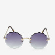 Сонцезахисні окуляри жіночі InBag Sunglasses LS8061 Gradient Dark Violet Gold з чохлом 1