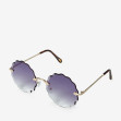 Сонцезахисні окуляри жіночі InBag Sunglasses LS8061 Gradient Dark Violet Gold з чохлом 2