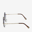 Сонцезахисні окуляри жіночі InBag Sunglasses LS8061 Gradient Dark Violet Gold з чохлом 3