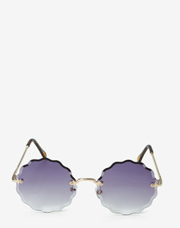 Сонцезахисні окуляри жіночі InBag Sunglasses LS8061 Gradient Dark Violet Gold з чохлом