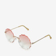 Сонцезахисні окуляри жіночі InBag Sunglasses LS8061 Gradient Orange Gold з чохлом 2