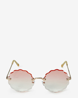 Сонцезахисні окуляри жіночі InBag Sunglasses LS8061 Gradient Orange Gold з чохлом