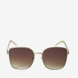 Сонцезахисні окуляри жіночі InBag Sunglasses SM0089-HL251 Gradient Brown Gold з чохлом 1