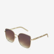 Сонцезахисні окуляри жіночі InBag Sunglasses SM0089-HL251 Gradient Brown Gold з чохлом 2