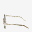 Сонцезахисні окуляри жіночі InBag Sunglasses SM0089-HL251 Gradient Brown Gold з чохлом 3