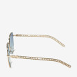 Сонцезахисні окуляри жіночі InBag Sunglasses SM0089-HL251 Gradient Blue Gold з чохлом 3