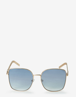 Сонцезахисні окуляри жіночі InBag Sunglasses SM0089-HL251 Gradient Blue Gold з чохлом