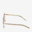 Сонцезахисні окуляри жіночі InBag Sunglasses SM0089-HL251 Gradient Powder Gold з чохлом 3