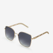 Сонцезахисні окуляри жіночі InBag Sunglasses SM0089-HL251 Gradient Black Gold з чохлом 2