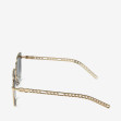 Сонцезахисні окуляри жіночі InBag Sunglasses SM0089-HL251 Gradient Black Gold з чохлом 3