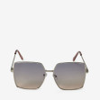 Сонцезахисні окуляри жіночі InBag Sunglasses LS5683 Gradient Gray-Brown Silver з чохлом 1