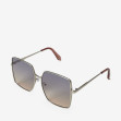 Сонцезахисні окуляри жіночі InBag Sunglasses LS5683 Gradient Gray-Brown Silver з чохлом 2