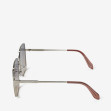 Сонцезахисні окуляри жіночі InBag Sunglasses LS5683 Gradient Gray-Brown Silver з чохлом 3