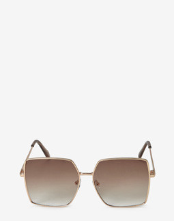 Сонцезахисні окуляри жіночі InBag Sunglasses LS5683 Gradient Brown Gold з чохлом