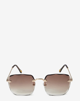 Сонцезахисні окуляри жіночі InBag Sunglasses LS9073 Gradient Brown Gold з чохлом
