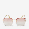 Сонцезахисні окуляри жіночі InBag Sunglasses LS9073 Gradient Pink Gold з чохлом 1