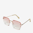 Сонцезахисні окуляри жіночі InBag Sunglasses LS9073 Gradient Pink Gold з чохлом 2