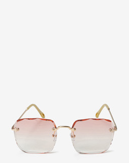 Сонцезахисні окуляри жіночі InBag Sunglasses LS9073 Gradient Pink Gold з чохлом