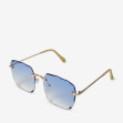 Сонцезахисні окуляри жіночі InBag Sunglasses LS9073 Gradient Blue Gold з чохлом 2