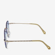 Сонцезахисні окуляри жіночі InBag Sunglasses LS9073 Gradient Blue Gold з чохлом 3