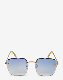 Сонцезахисні окуляри жіночі InBag Sunglasses LS9073 Gradient Blue Gold з чохлом