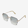 Сонцезахисні окуляри жіночі InBag Sunglasses LS9073 Gradient Green Gold з чохлом 2