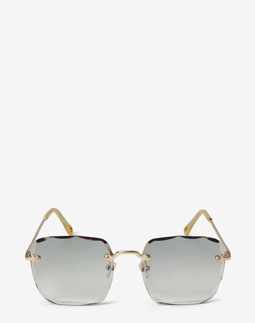 Сонцезахисні окуляри жіночі InBag Sunglasses LS9073 Gradient Green Gold з чохлом