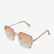 Сонцезахисні окуляри жіночі InBag Sunglasses LS9073 Gradient Orange Gold з чохлом 2