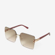 Сонцезахисні окуляри жіночі InBag Sunglasses SM0089-HL313 Gradient Brown-Powder Gold з чохлом 2