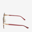 Сонцезахисні окуляри жіночі InBag Sunglasses SM0089-HL313 Gradient Brown-Powder Gold з чохлом 3