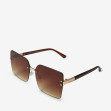 Сонцезахисні окуляри жіночі InBag Sunglasses SM0089-HL313 Gradient Brown Gold з чохлом 2